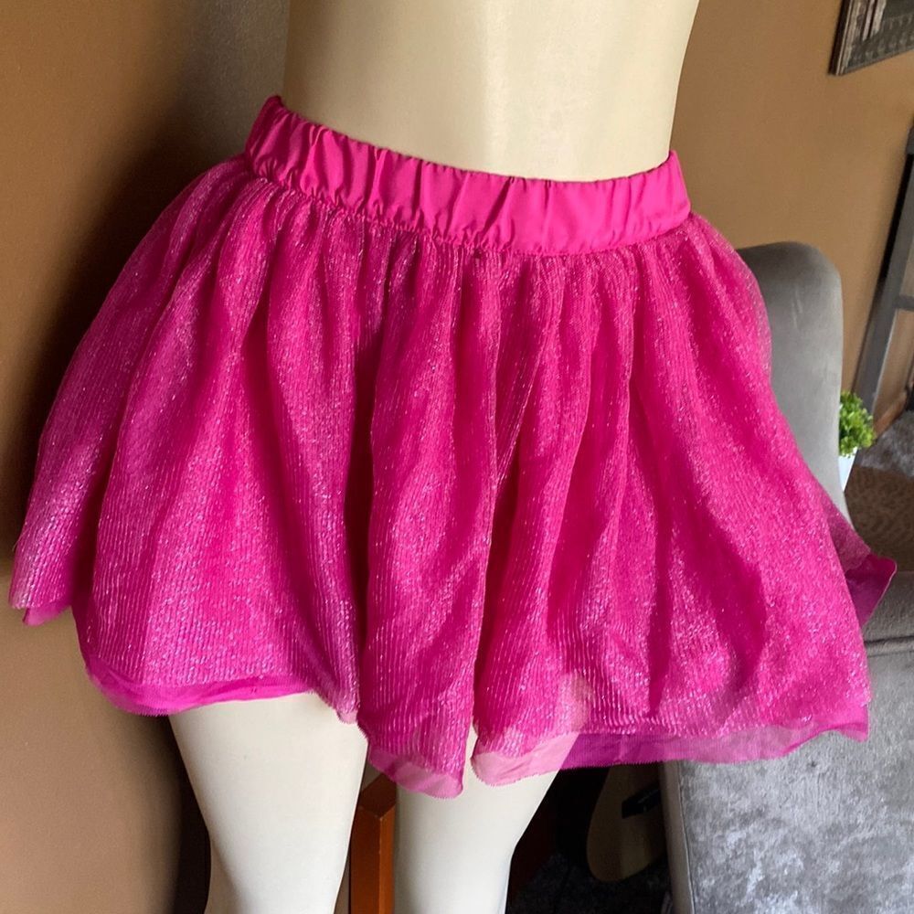 Gymboree Mini tutu skirt hot pink sparkly large girls 10/12